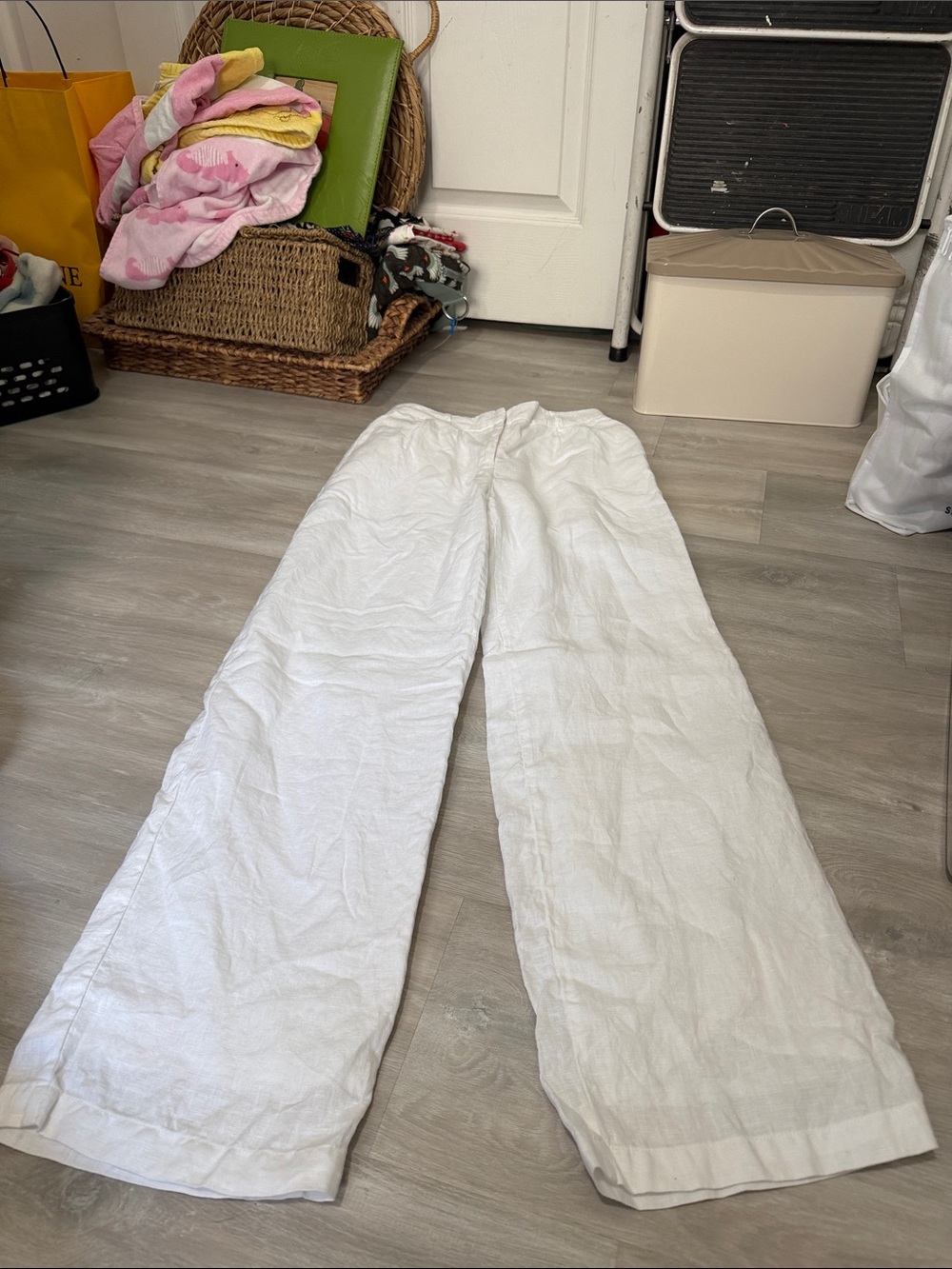 Quince White Linen pants size 2